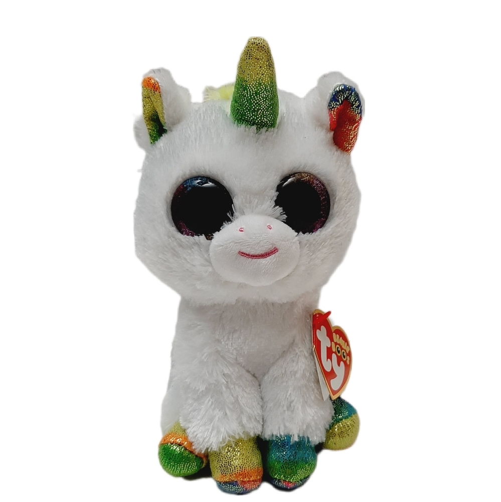 🍒4 for $20🍒 New TY Beanie Baby Boos Pixy White Unicorn Plush Soft Kids Toy